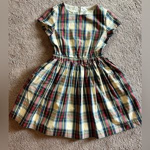Crew cuts by J. Crew perfect holiday dress classic plaid short sleeve girls sz 8